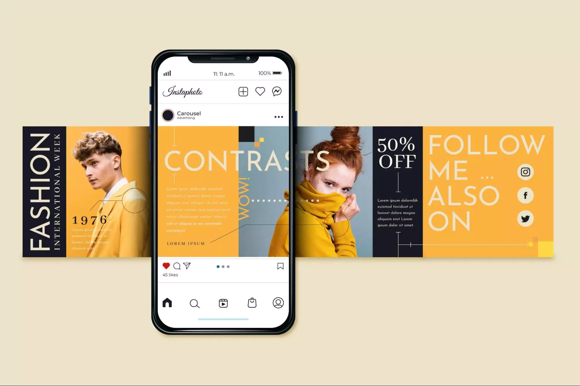 carousel post shown on a phone screen