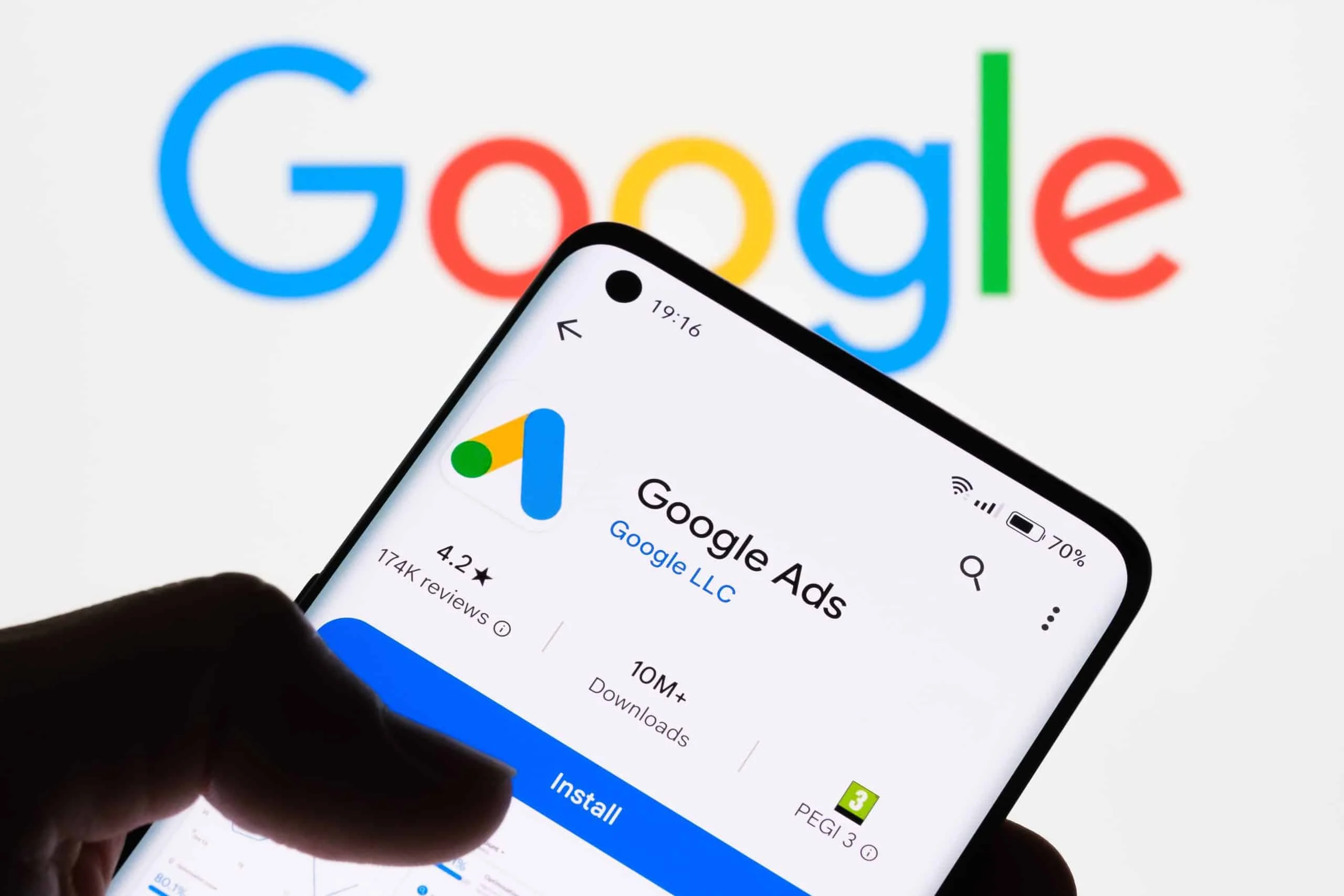 google ads app on a phone