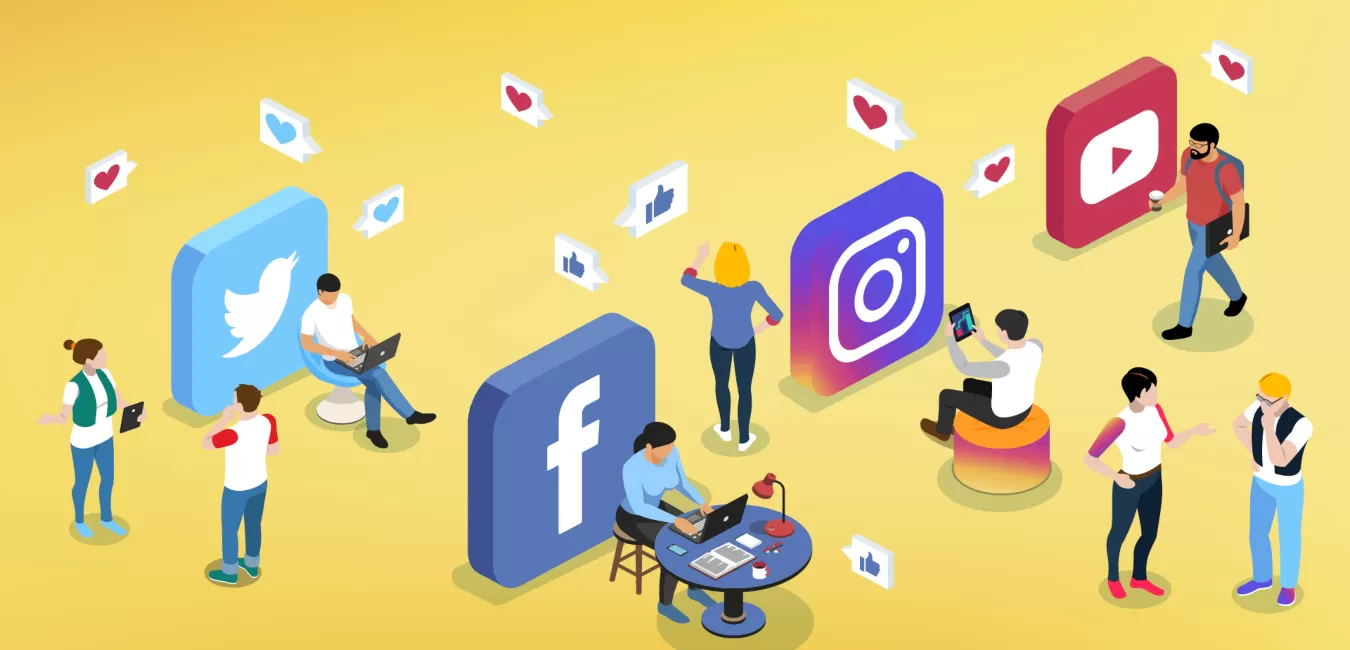 types of social media content icons