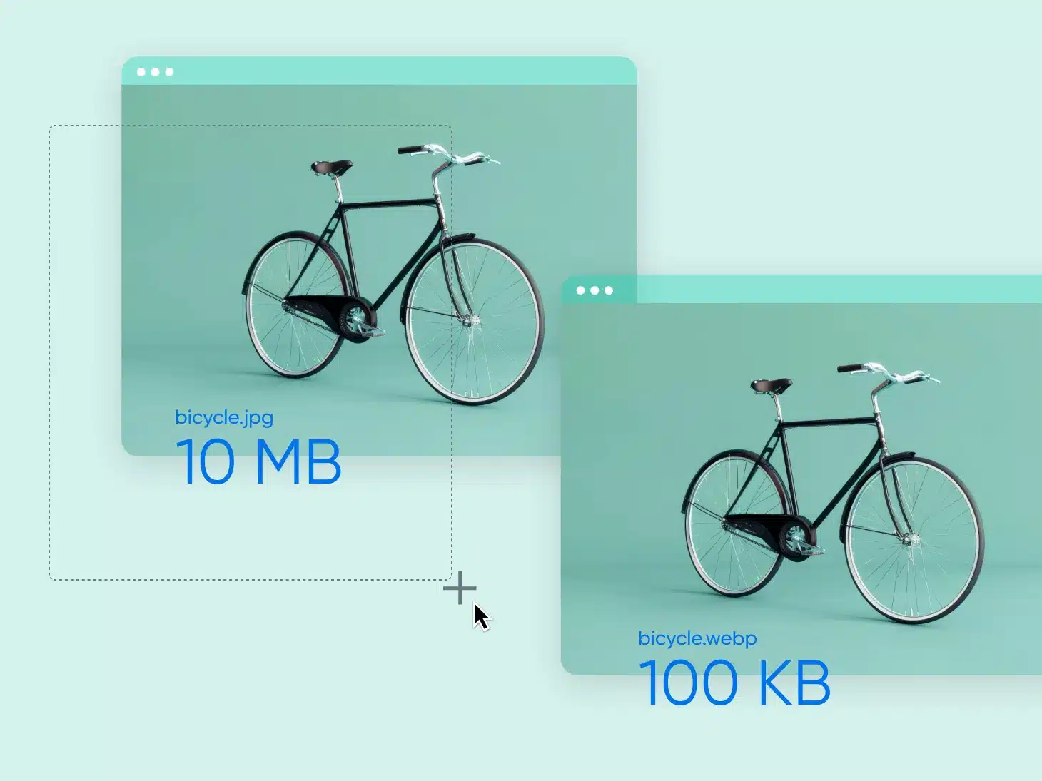 a cycle image being optimized