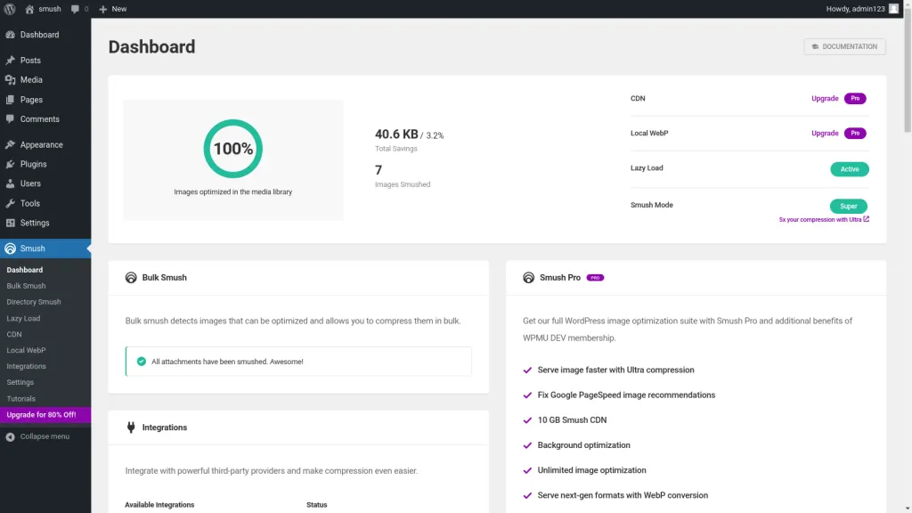 smush image optimizer interface the best image optimizer for wordpress