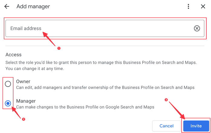 GMB Ownership and Access While Creating the Account