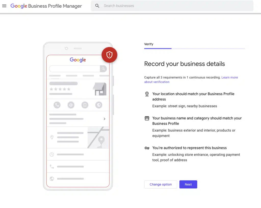 GMB Verification Process