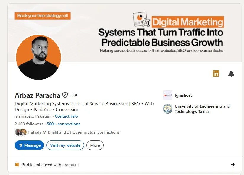 arbaz paracha 's linkedin profile